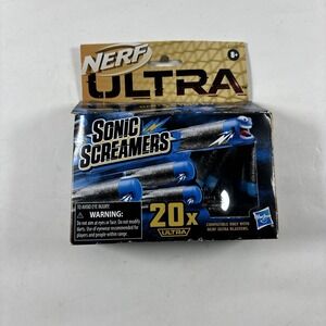 NERF ULTRA SONIC SCREAMERS 20 DART REFILL PACK BLUE WHISTLING FOAM BLASTER Read